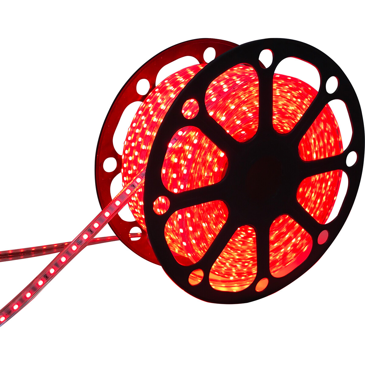 LED Strip - Aigi Strabo - 50 Meter - IP65 Waterdicht - Rood - 5050 SMD 230V