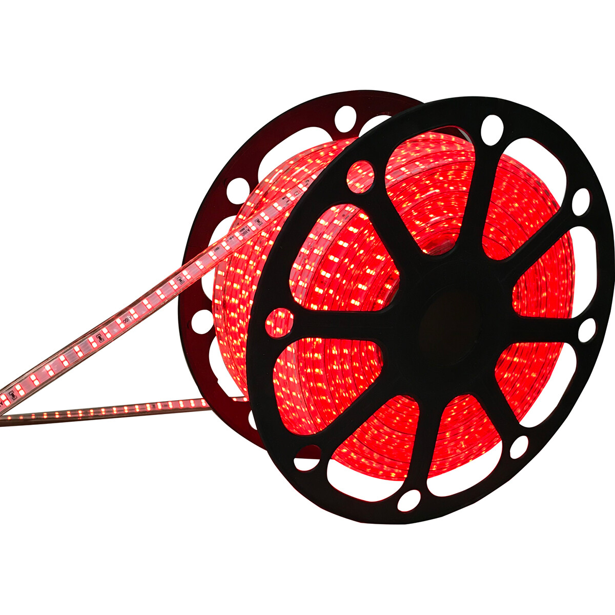 LED Strip - Aigi Strobi - 50 Meter - IP65 Waterdicht - Rood - 2835 SMD 230V