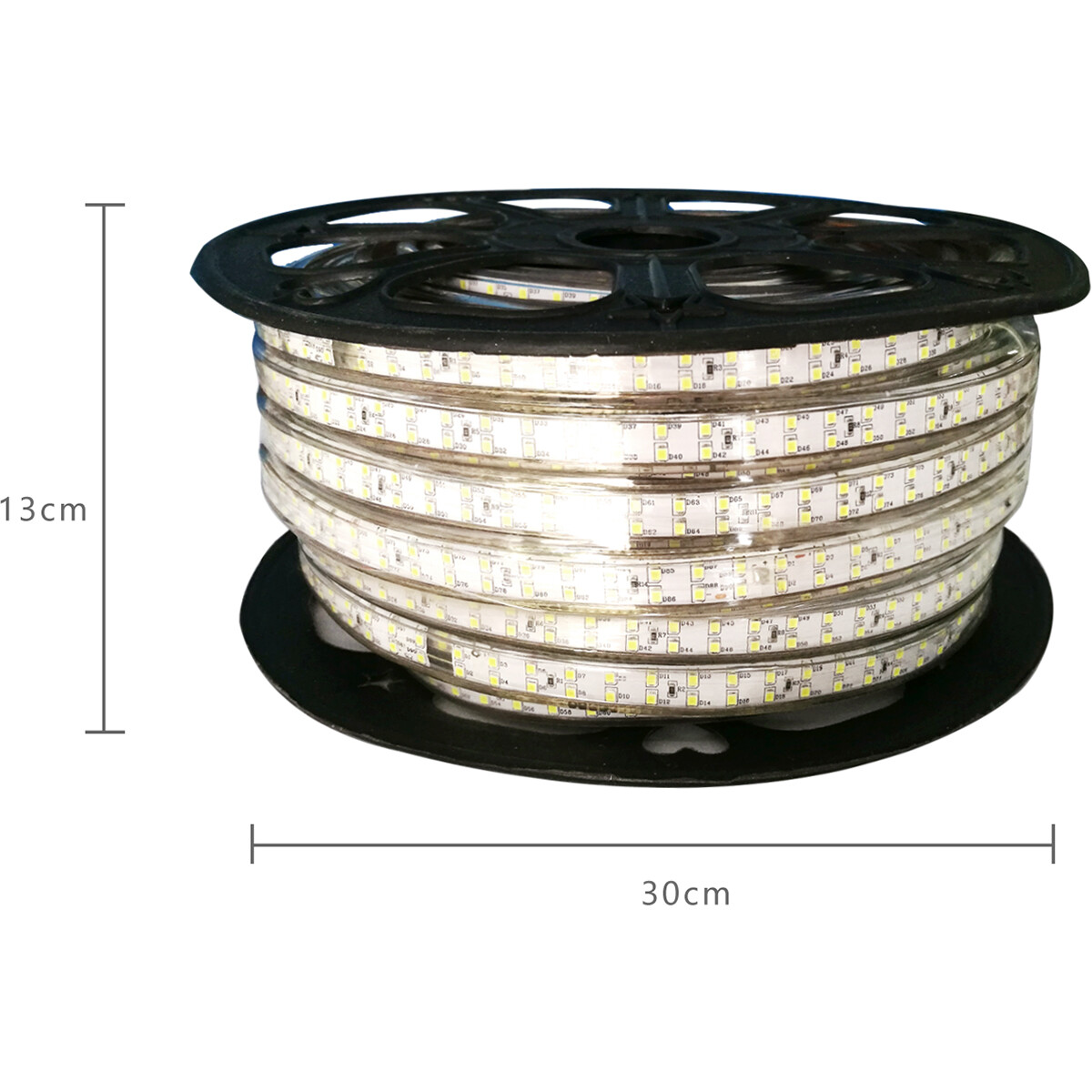 LED Strip - Aigi Strobi - 50 Meter - IP65 Waterdicht - Warm Wit 3000K - 2835 SMD 230V