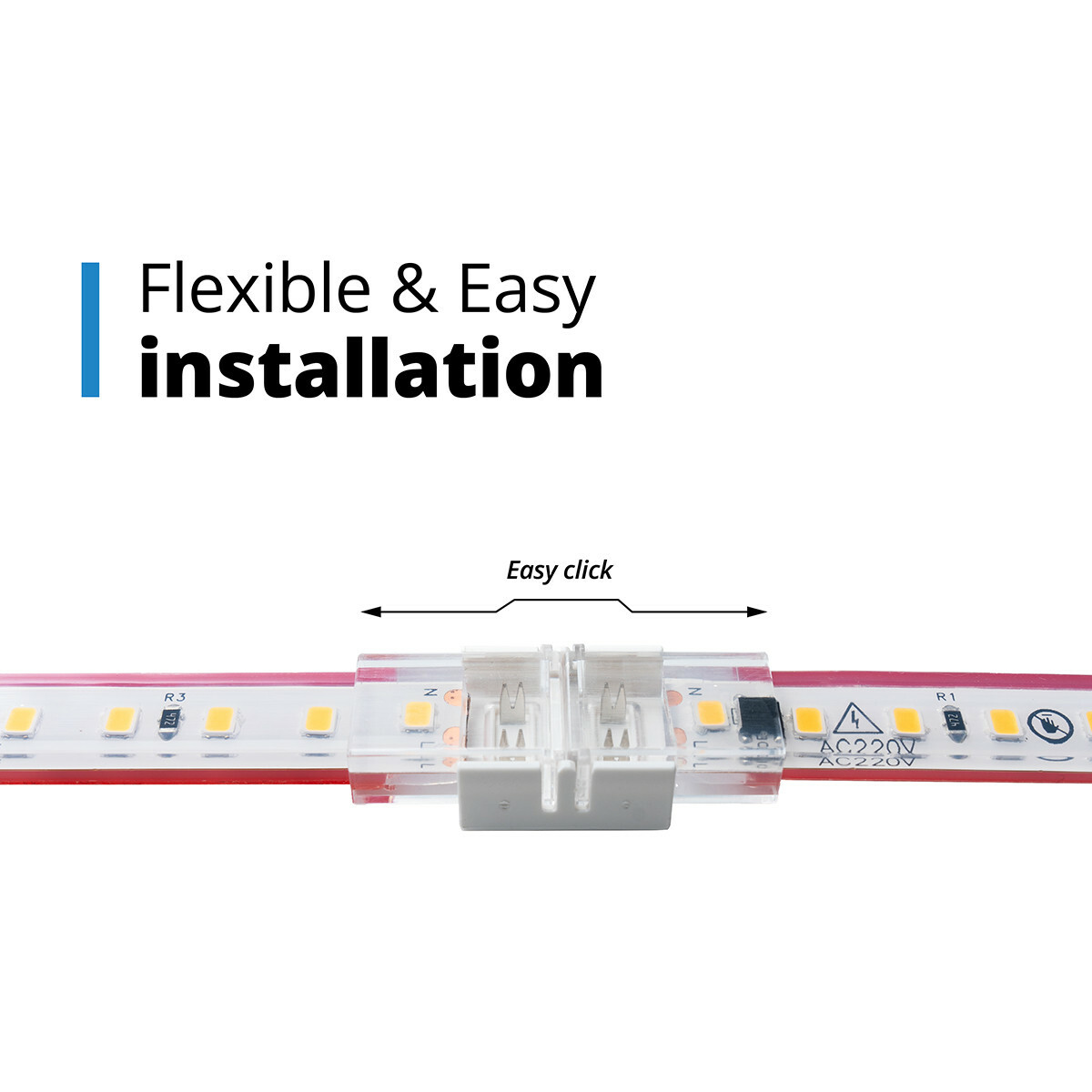 LED Strip Doorverbinder - Velvalux - Rechte Connector