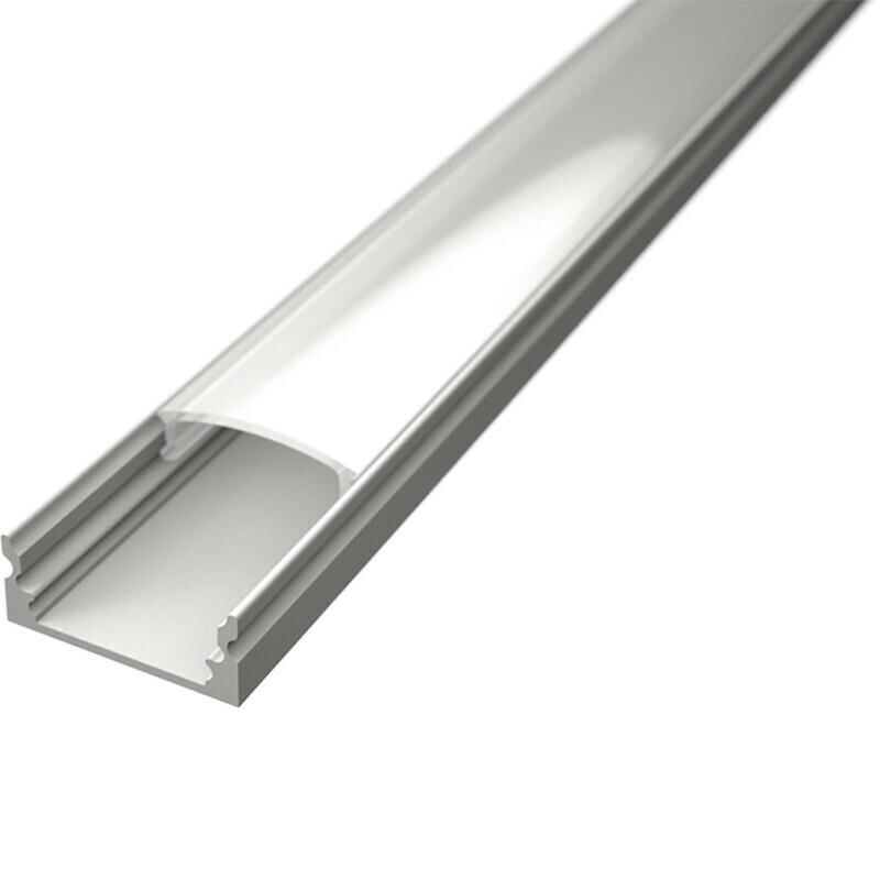 LED Strip Profiel - Delectro Profi - Wit Aluminium - 2 Meter - 17.1x8mm - Opbouw product afbeelding