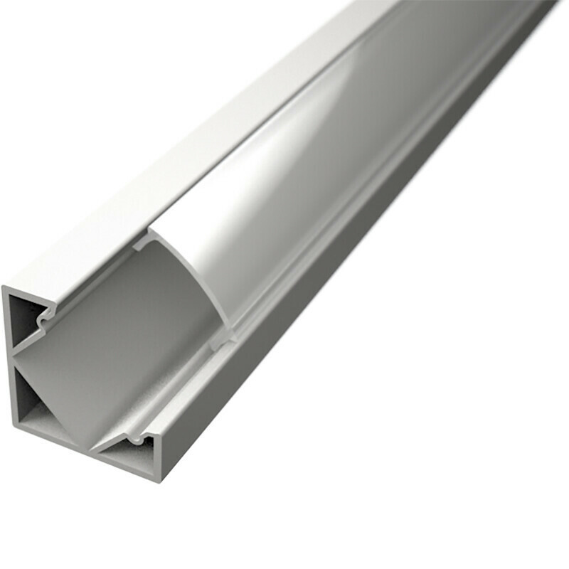 LED Strip Profiel - Delectro Profi - Wit Aluminium - 2 Meter - 18.5x18.5mm - Hoekprofiel
