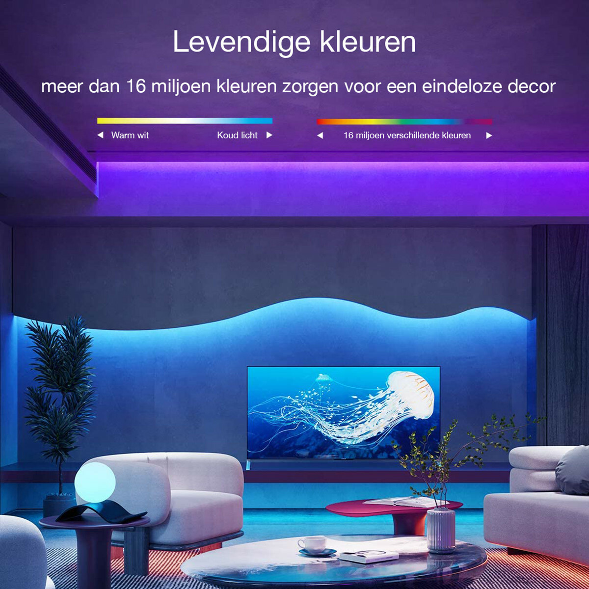 LED Strip Set RGB - Prixa Blinkon - 5 Meter - 150 LEDs - Dimbaar - RGB Kleurverandering - Afstandsbediening - Zelfklevend