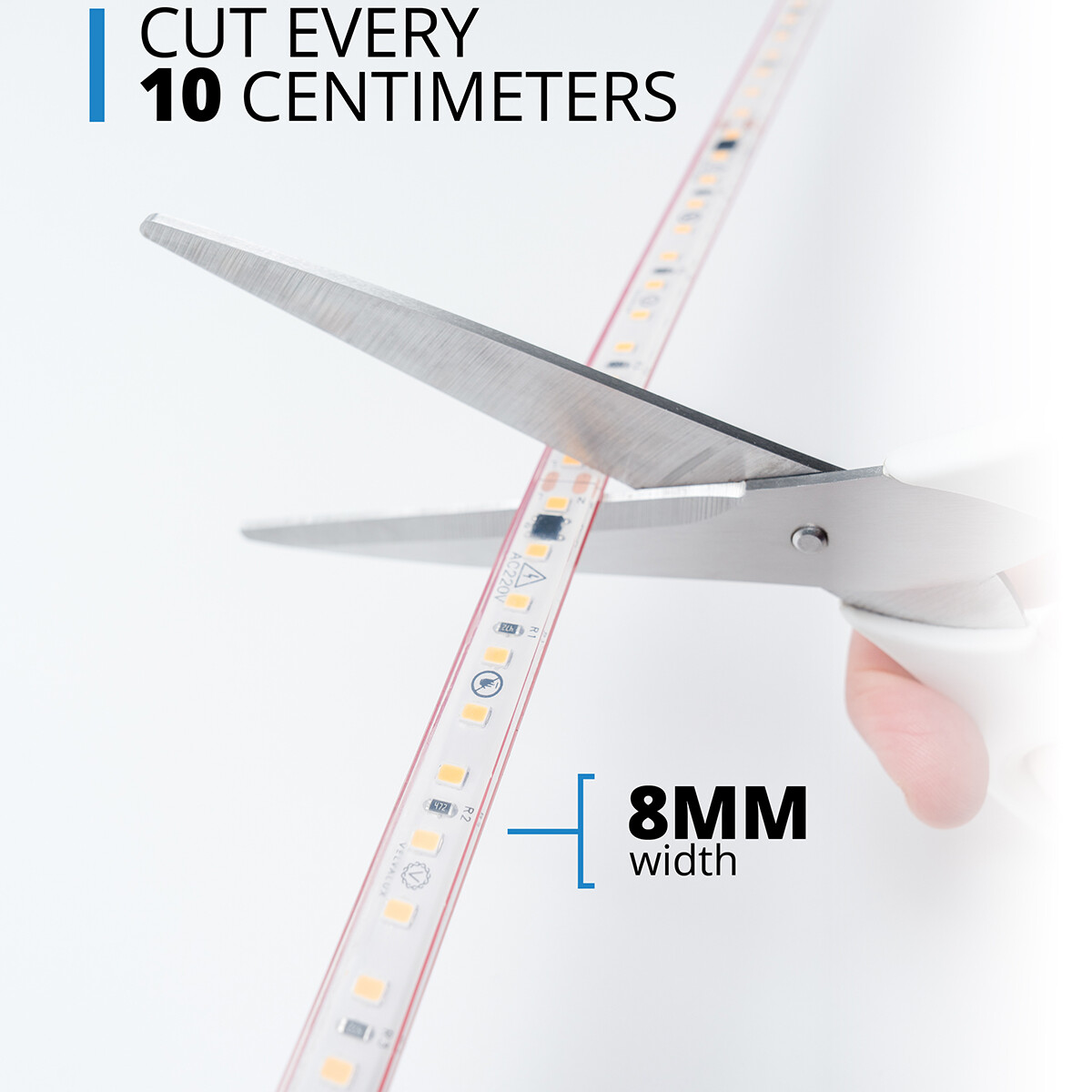 LED Strip - Velvalux - 5 Meter - Warm Wit 3000K - Dimbaar - Waterdicht IP67 - 9600 Lumen - 600 LEDs - Directe Aansluiting op Netstroom - Werkt zonder Driver