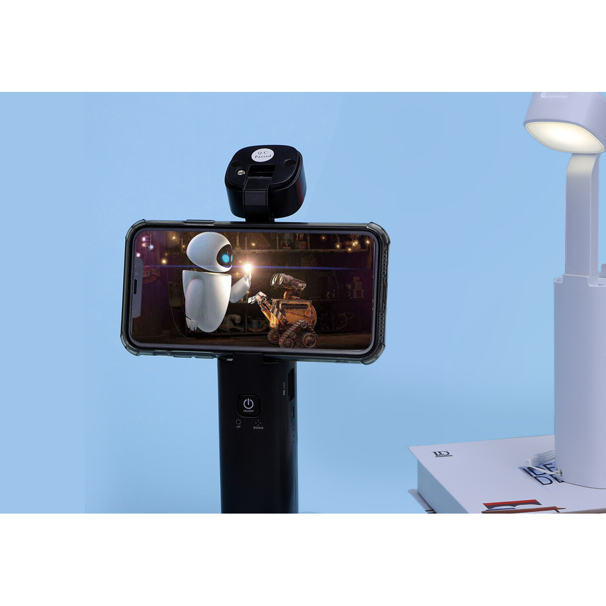 LED Bureaulamp - Aigi Cluno - 3W - USB Oplaadfunctie - Natuurlijk Wit 4500K - Dimbaar - Rechthoek - Mat Zwart - Kunststof