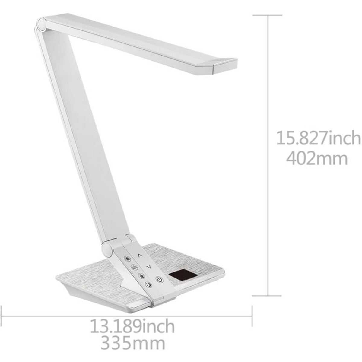 LED Bureaulamp - Aigi Diplo - 10W - Aanpasbare Kleur - Dimbaar - Rechthoek - Mat Wit - Kunststof