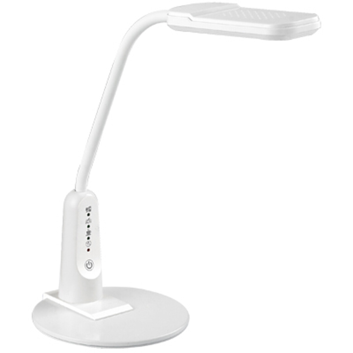 LED Bureaulamp - Aigi Diplo - 6W - Aanpasbare Kleur - Dimbaar - Rechthoek - Mat Wit - Kunststof