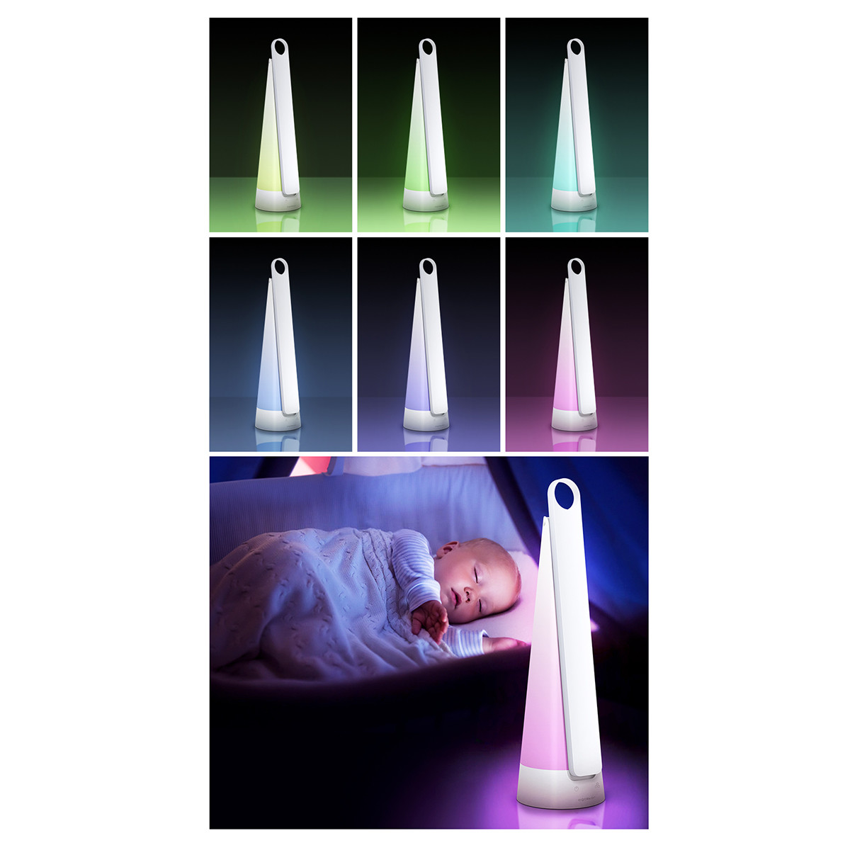 LED Bureaulamp - Aigi Rainbon - 7W - USB Oplaadfunctie - RGB - Natuurlijk Wit 4000K - Dimbaar - Mat Wit