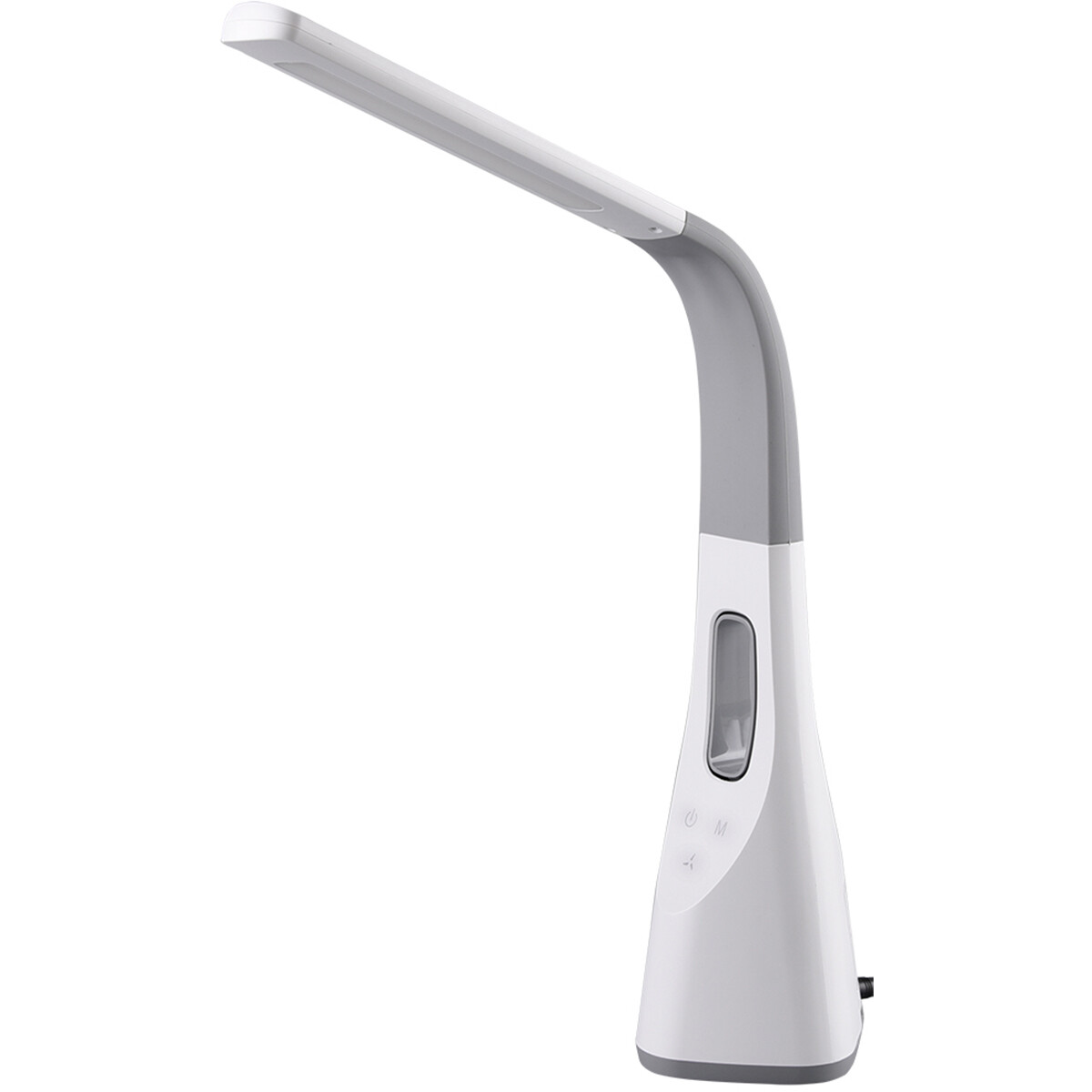 LED Bureaulamp met Ventilator - Tafelverlichting - Trion Venton - 5W - Aanpasbare Kleur - Dimbaar - Rechthoek - Mat Wit - Kunststof