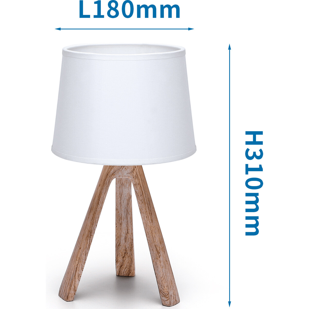 LED Tafellamp - Tafelverlichting - Aigi Linmo - E14 Fitting - Rond - Mat Bruin - Kunststof