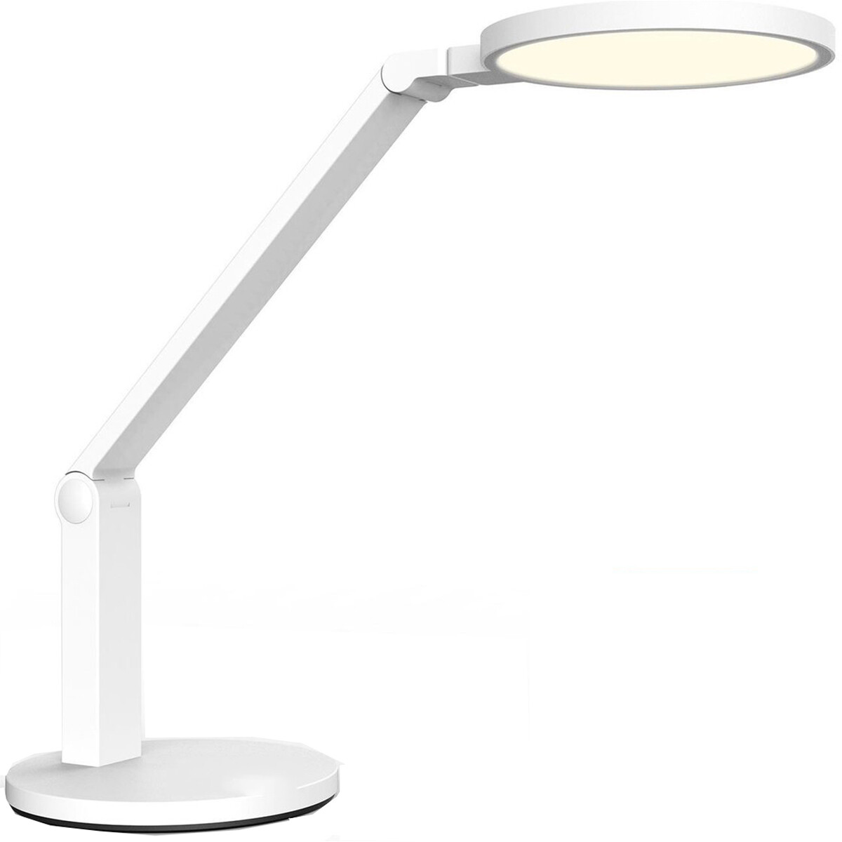 LED Bureaulamp - Tafelverlichting - Aigi Unova - 15W - Natuurlijk Wit 4000K - Dimbaar - Rond - Mat Wit - Kunststof