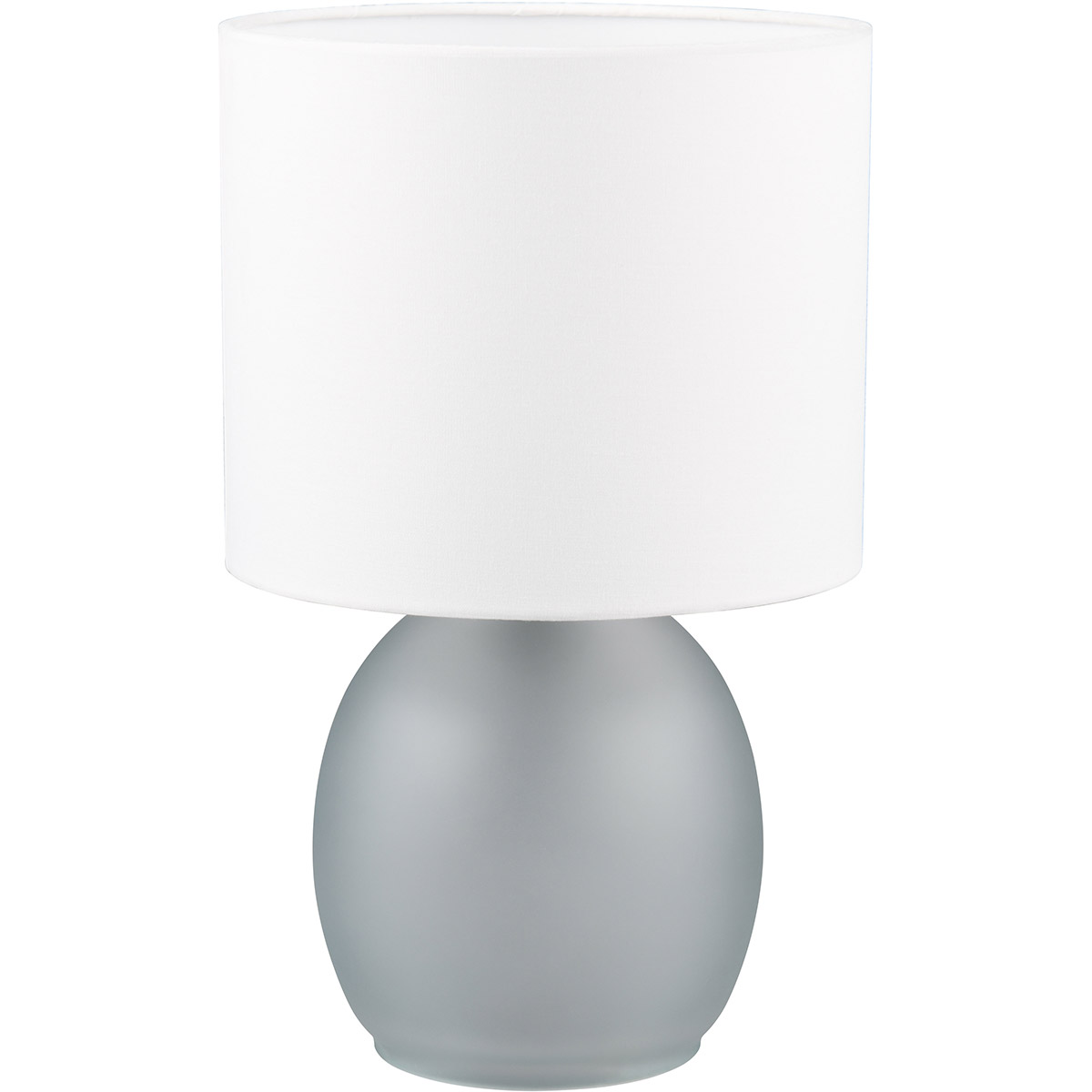 LED Tafellamp - Tafelverlichting - Trion Alev - E14 Fitting - Rond - Grijs - Glas
