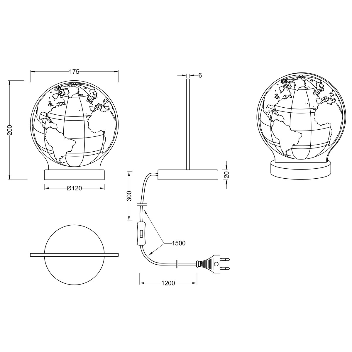 LED Tafellamp - Tafelverlichting - Trion Globin - 7W - Aanpasbare Kleur - Rond - Mat Chroom - Aluminium