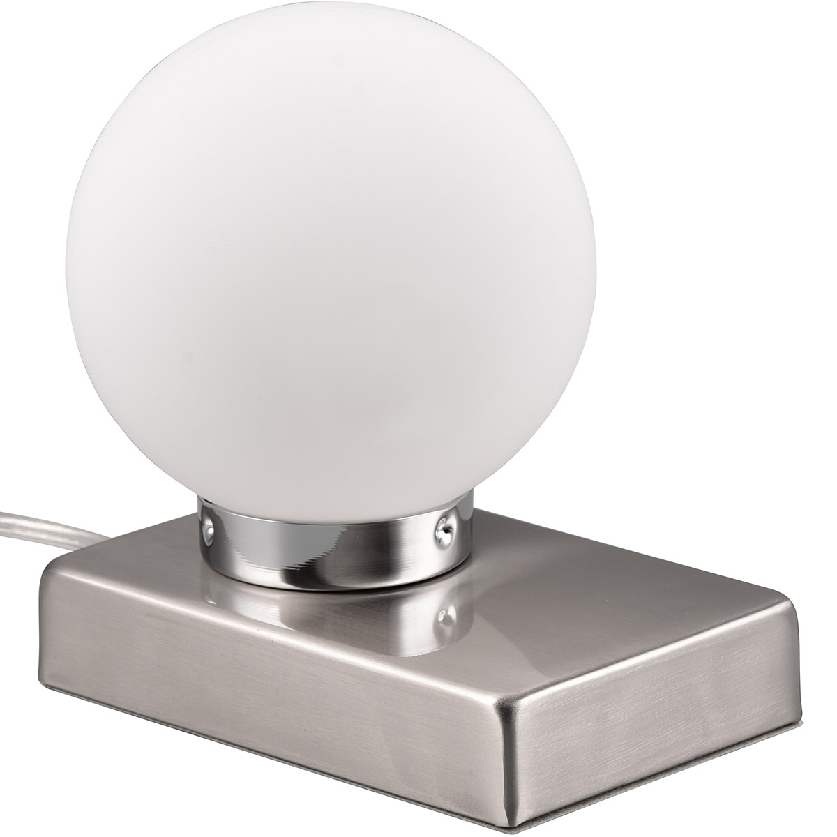 LED Tafellamp - Tafelverlichting - Trion Ivar - E14 Fitting -  Rond - Mat Nikkel - Metaal