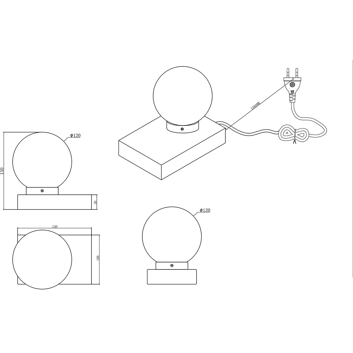 LED Tafellamp - Tafelverlichting - Trion Ivar - E14 Fitting -  Rond - Mat Nikkel - Metaal