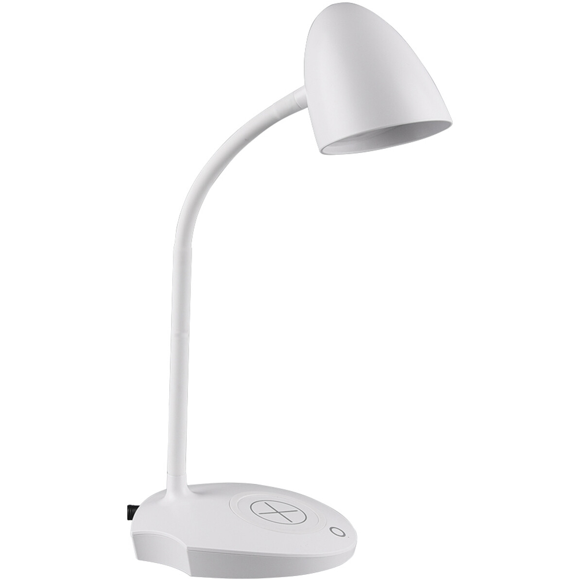 LED Bureaulamp - Tafelverlichting - Trion Lida - 4W - Warm Wit 3000K - Rond - Mat Wit - Kunststof