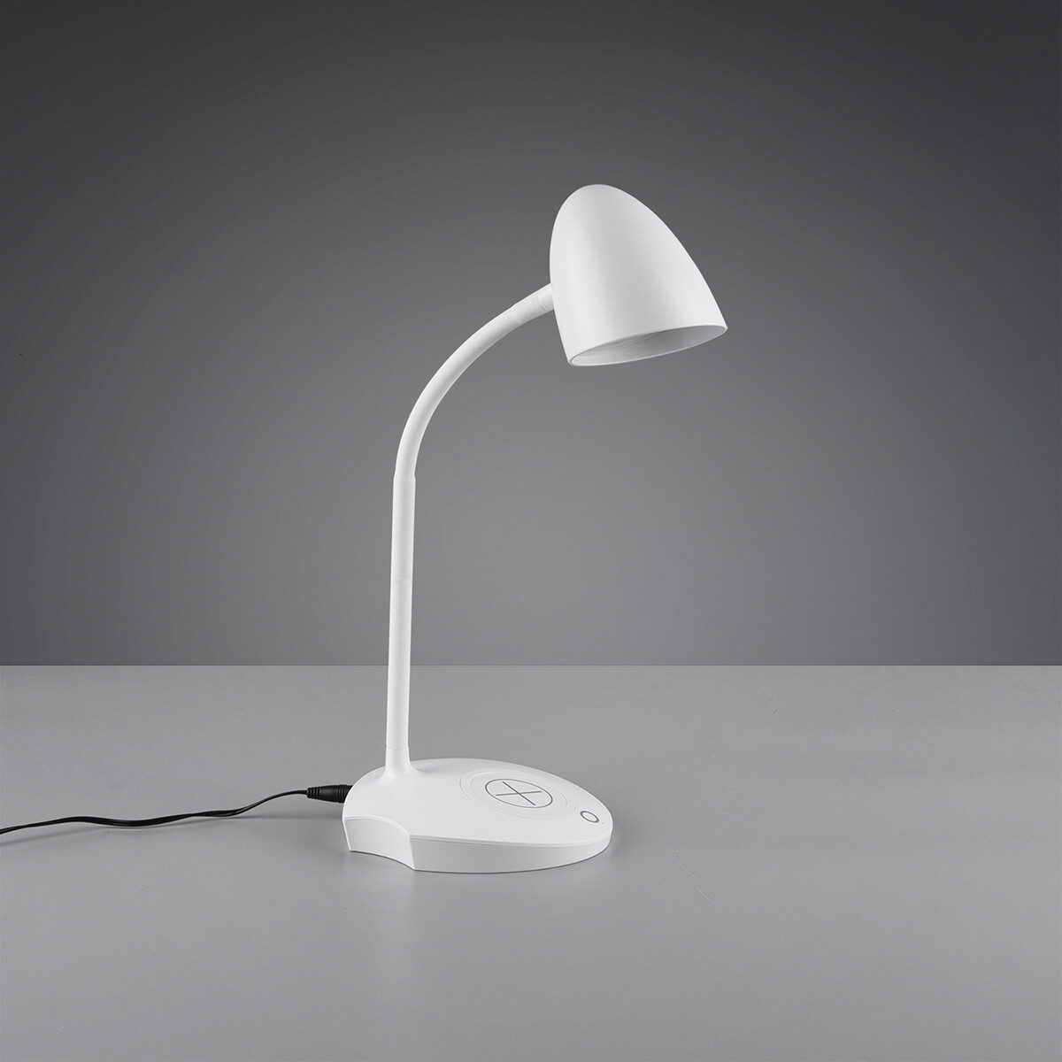 LED Bureaulamp - Tafelverlichting - Trion Lida - 4W - Warm Wit 3000K - Rond - Mat Wit - Kunststof