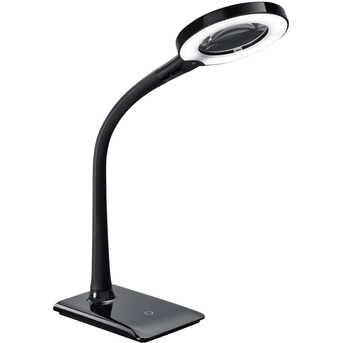 LED Bureaulamp - Tafelverlichting - Trion Lumpa - 5W - Warm Wit 3000K - Rond - Mat Zwart - Kunststof