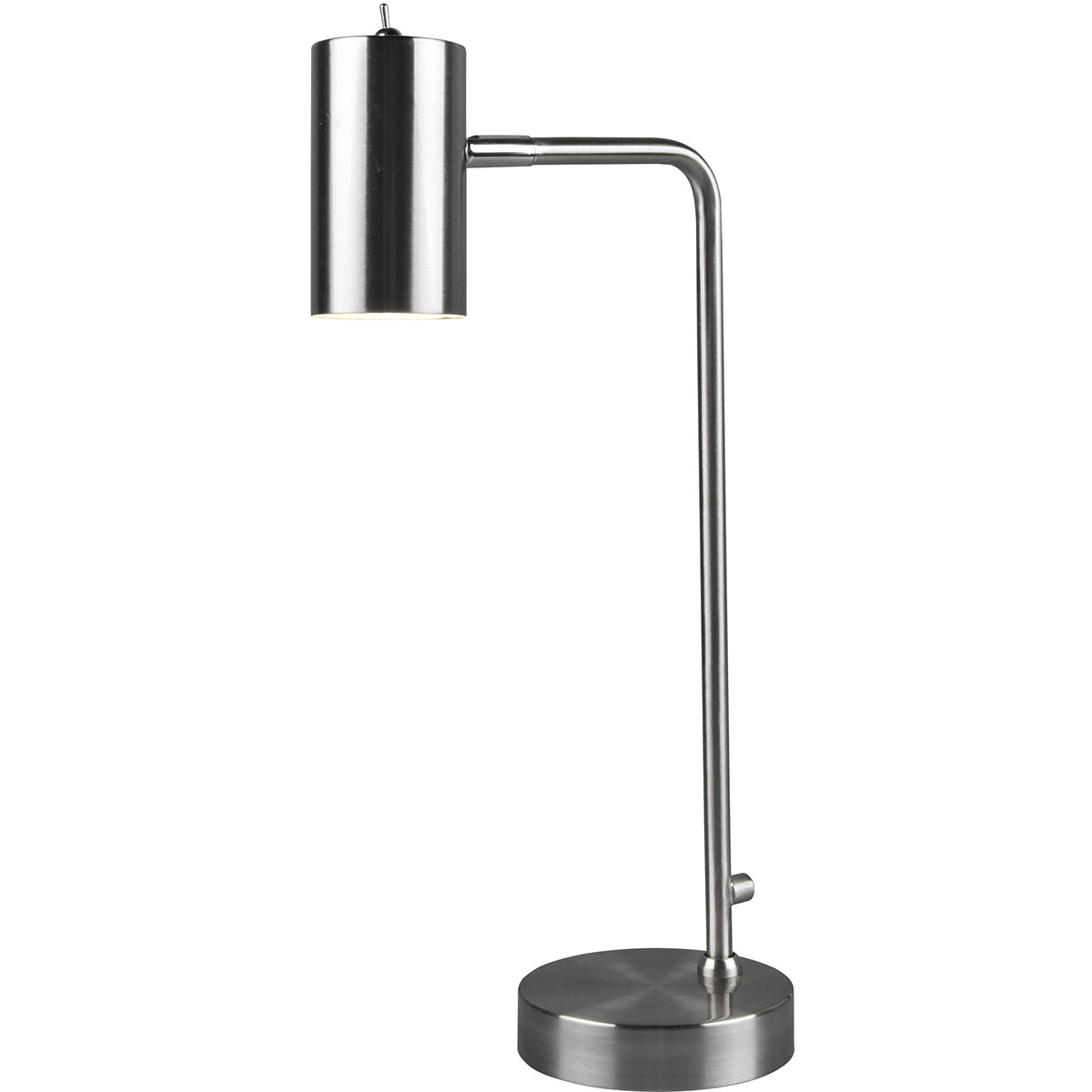 LED Bureaulamp - Tafelverlichting - Trion Milona - GU10 Fitting - Rond - Mat Nikkel - Aluminium