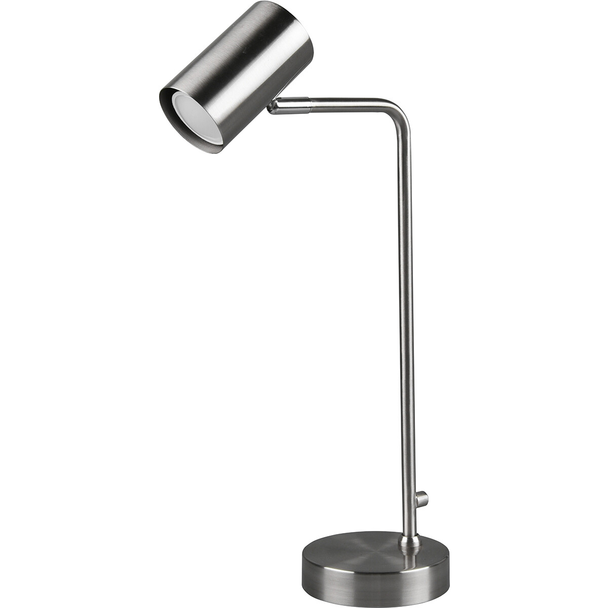 LED Bureaulamp - Tafelverlichting - Trion Milona - GU10 Fitting - Rond - Mat Nikkel - Aluminium