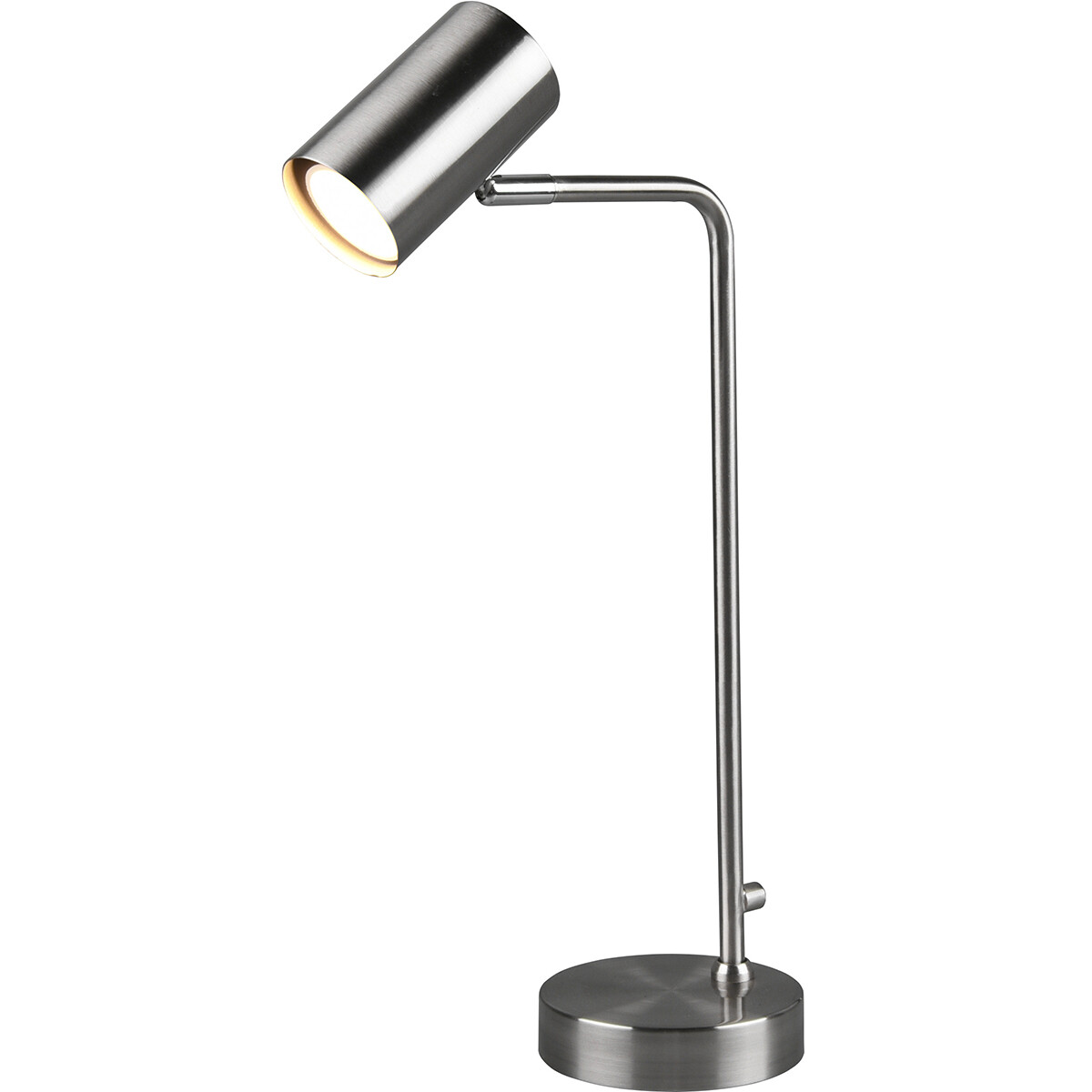 LED Bureaulamp - Tafelverlichting - Trion Milona - GU10 Fitting - Rond - Mat Nikkel - Aluminium product afbeelding