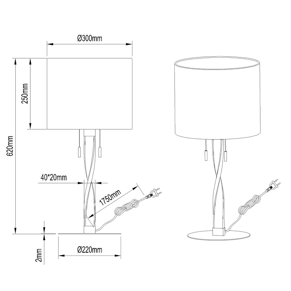 LED Tafellamp - Tafelverlichting - Trion Ninda - E27 Fitting - 6W - Warm Wit 3000K - Rond - Mat Nikkel - Aluminium