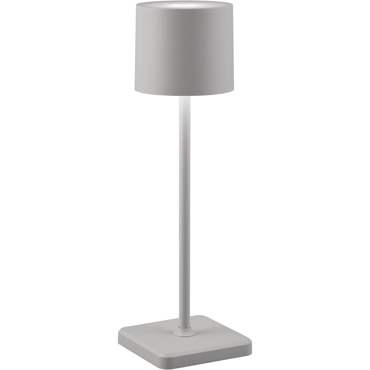 LED Tafellamp - Trion Andez - 1.5W - Aanpasbare kleur - Oplaadbare batterijen - Grijs - Kunststof