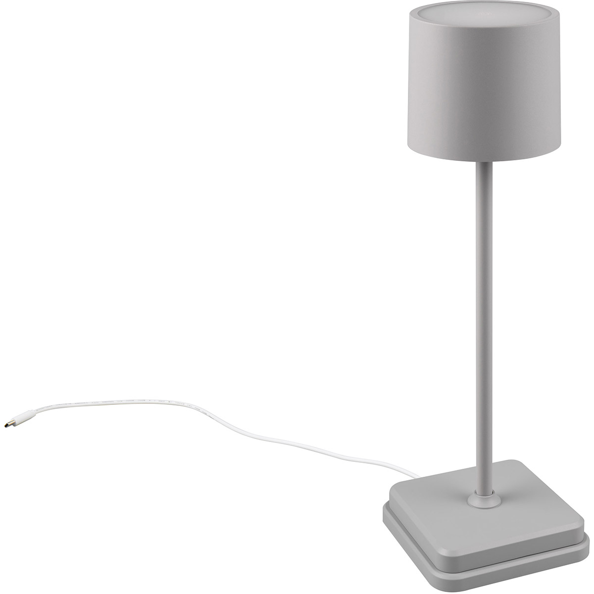 LED Tafellamp - Trion Andez - 1.5W - Aanpasbare kleur - Oplaadbare batterijen - Grijs - Kunststof