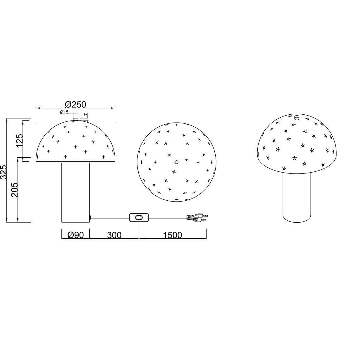 LED Tafellamp - Trion Ates - E14 Fitting - 1 lichtpunt - Max 28W - Mat Wit - Metaal