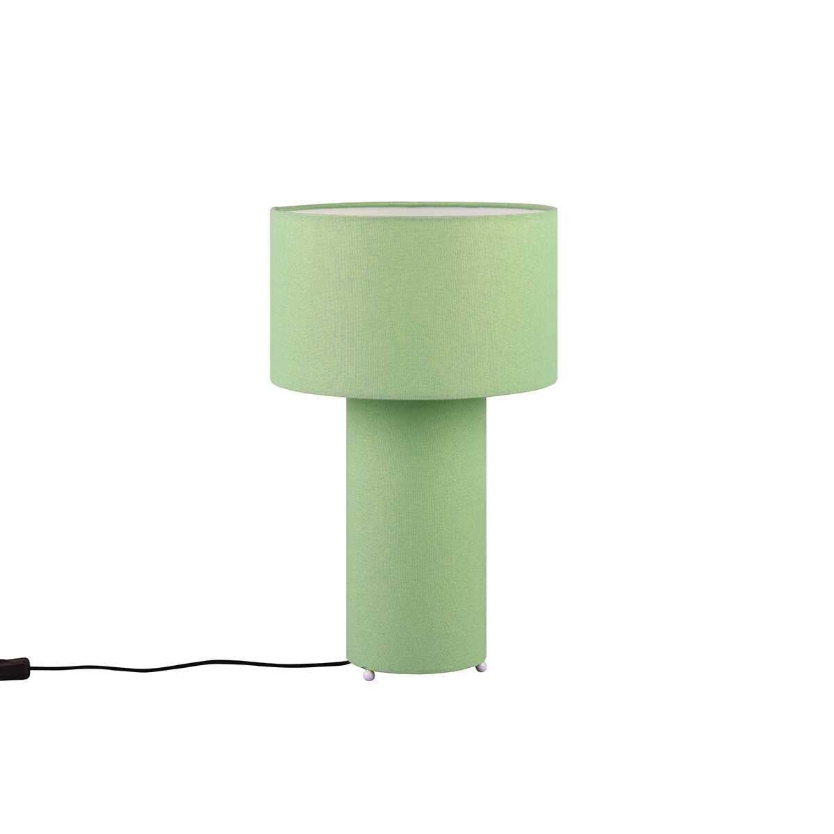 LED Tafellamp - Trion Balin - E27 Fitting - Rond - Groen - Textiel