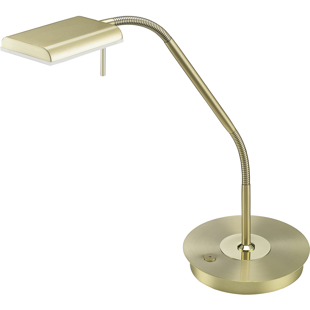 LED Bureaulamp - Trion Bernaro - 12W - Warm Wit 3000K - Dimbaar - Rond - Mat Goud - Aluminium