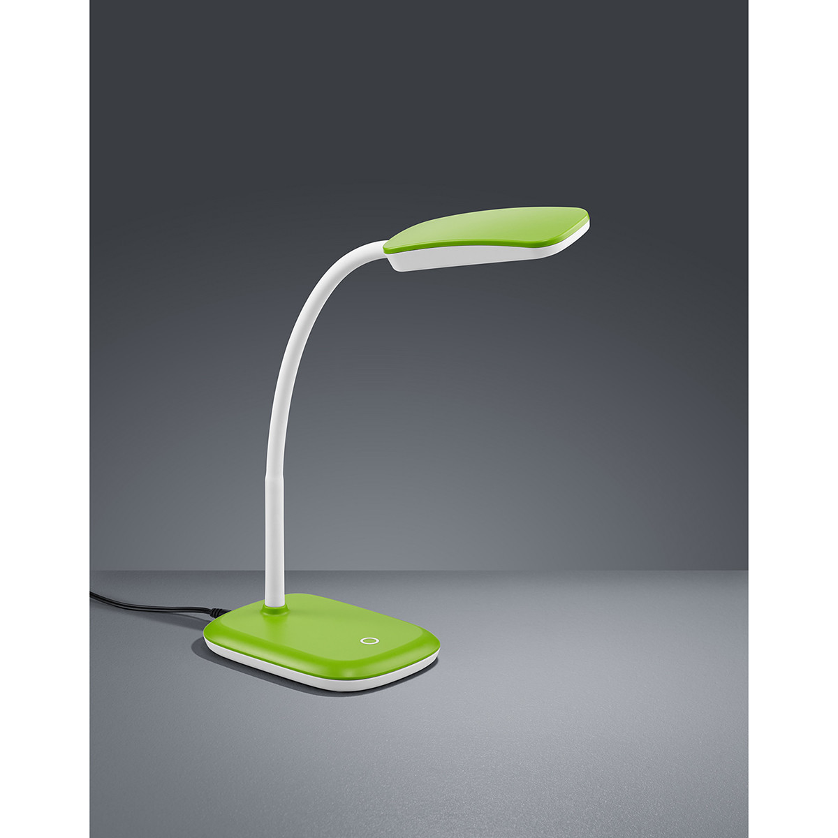 LED Bureaulamp - Trion Bolina - 3W - Warm Wit 3000K - Dimbaar - Rechthoek - Glans Groen - Kunststof