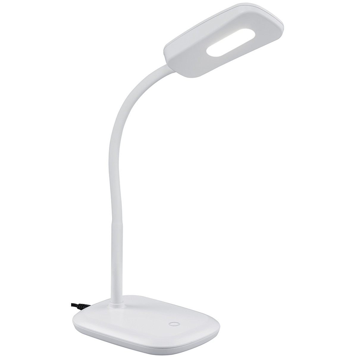 LED Bureaulamp - Trion Bolina - 3W - Warm Wit 3000K - Dimbaar - Rechthoek - Glans Wit - Kunststof