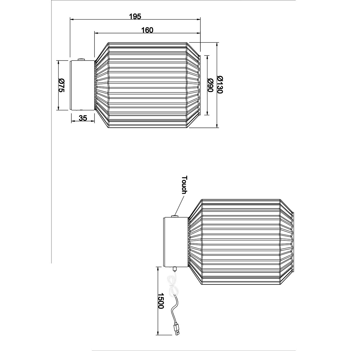 LED Tafellamp - Trion Doli - 1.5W - Warm Wit 3000K - Oplaadbare batterijen - Mat Messing - Metaal - Groen Glas