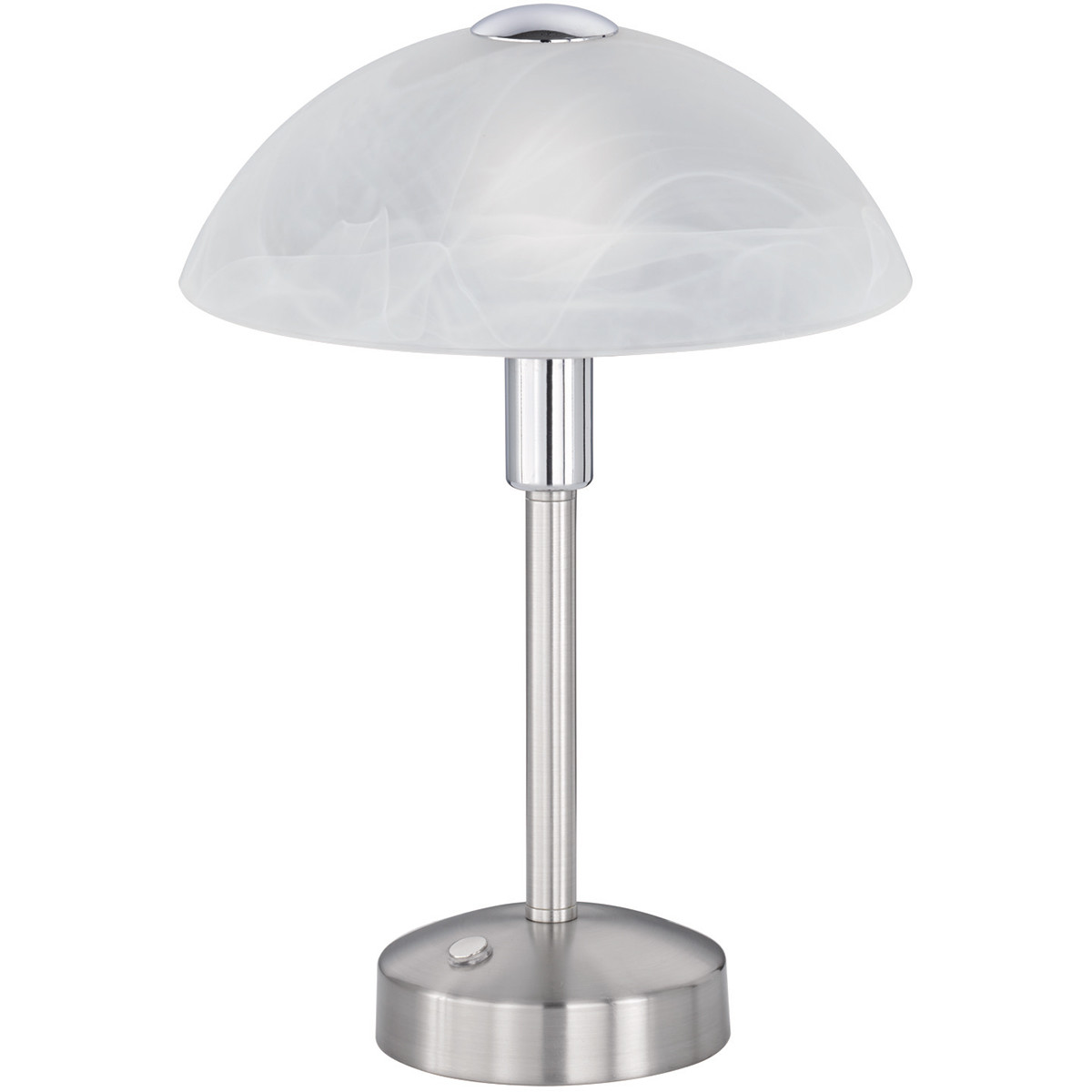 LED Tafellamp - Trion Dontra - 4W - Warm Wit 3000K - Rond - Mat Nikkel - Aluminium