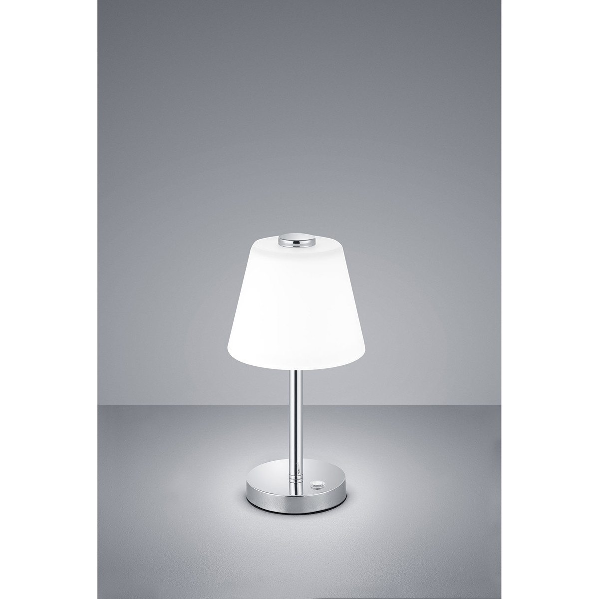 LED Tafellamp - Trion Emaro - 4.5W - Warm Wit 3000K - Dimbaar - Rond - Glans Chroom - Aluminium