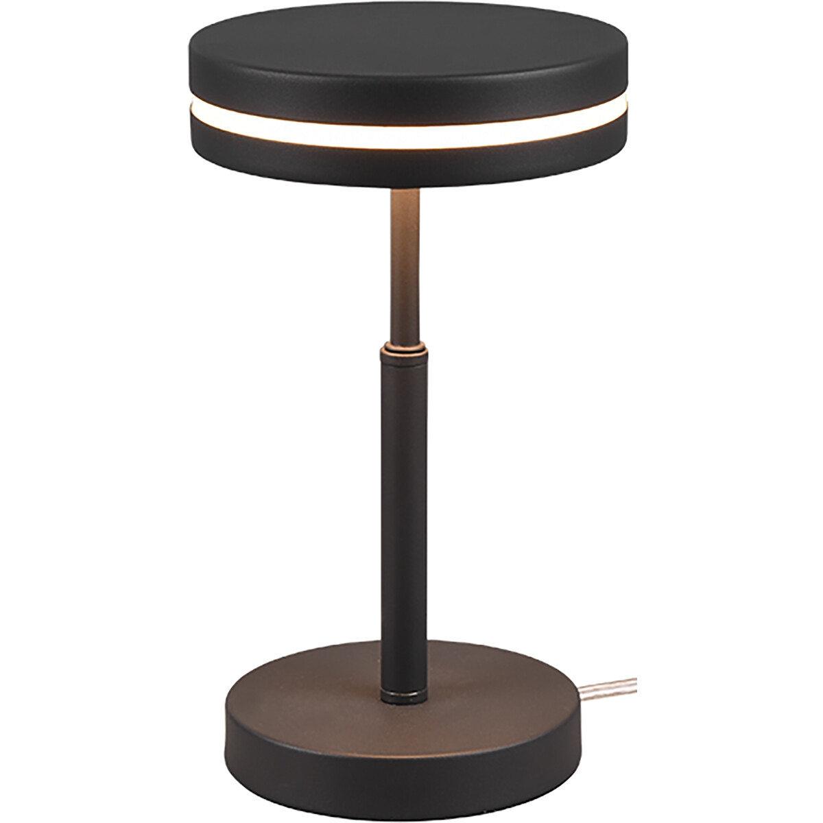 LED Tafellamp - Trion Franco - 6W - Warm Wit 3000K - Rond - Mat Antraciet - Aluminium product afbeelding