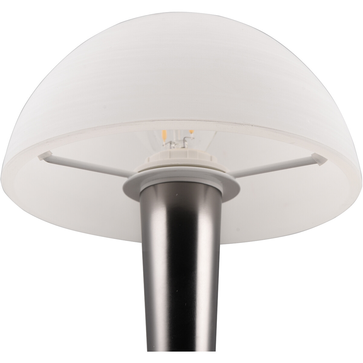 LED Tafellamp - Trion Candin - E14 Fitting - Warm Wit 3000K - Zwart/Chroom