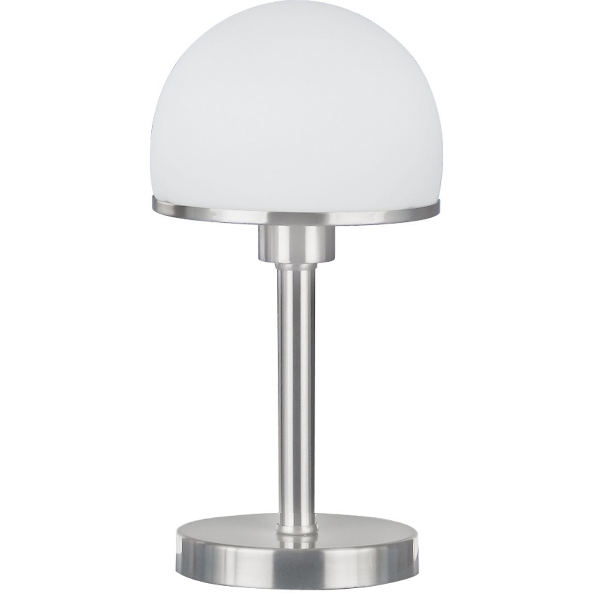 LED Tafellamp - Trion Josa - E27 Fitting - Dimbaar - Rond - Mat Nikkel - Aluminium