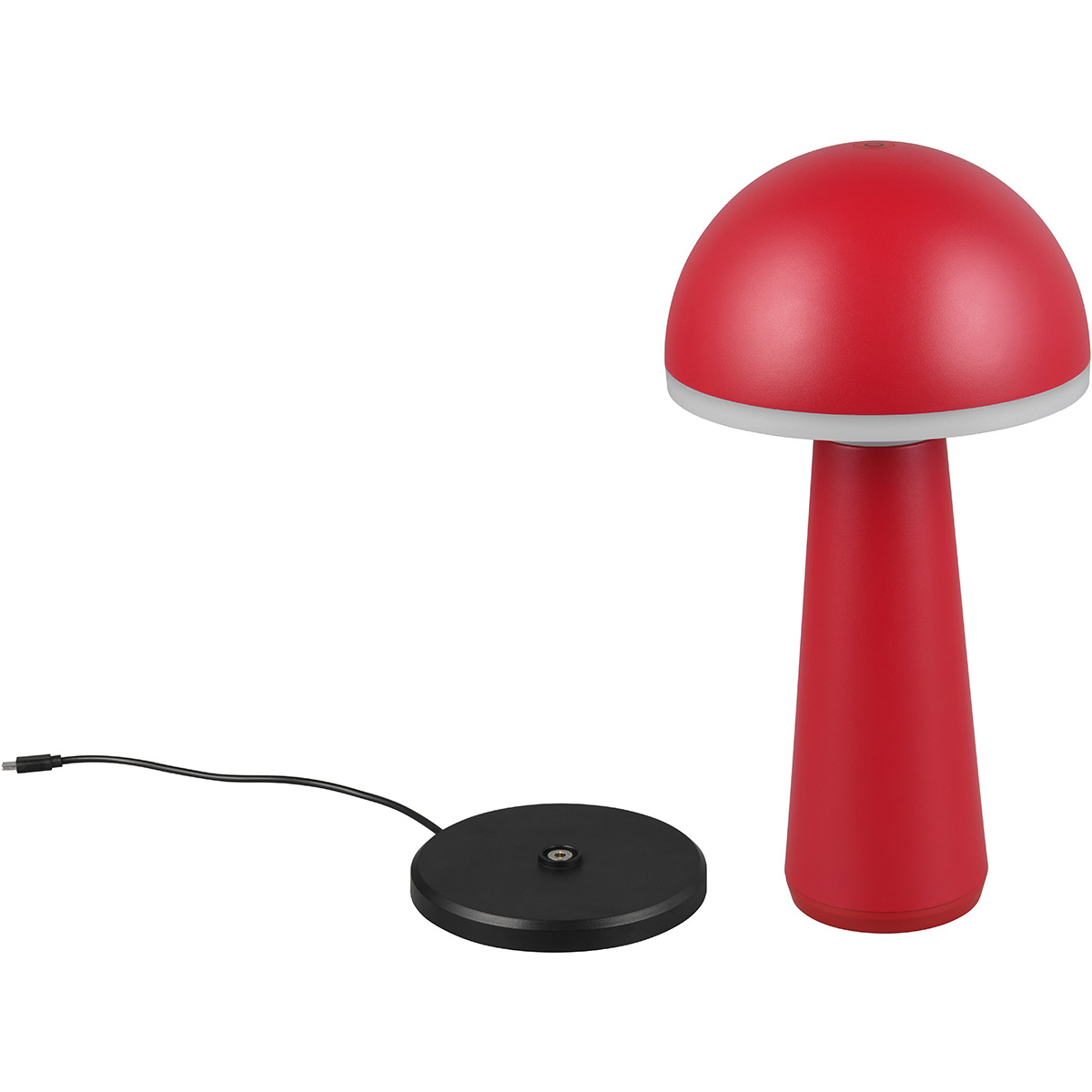 LED Tafellamp - Trion Lungo - 2W - Aanpasbare kleur - Oplaadbare batterijen - Rood - Gegoten Aluminium