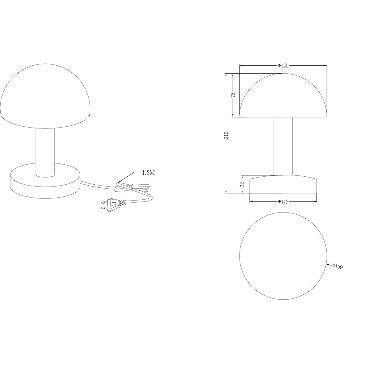 LED Tafellamp - Trion Nini - E14 Fitting - 1 lichtpunt - Mat Nikkel - Metaal - Oranje Mat Glas