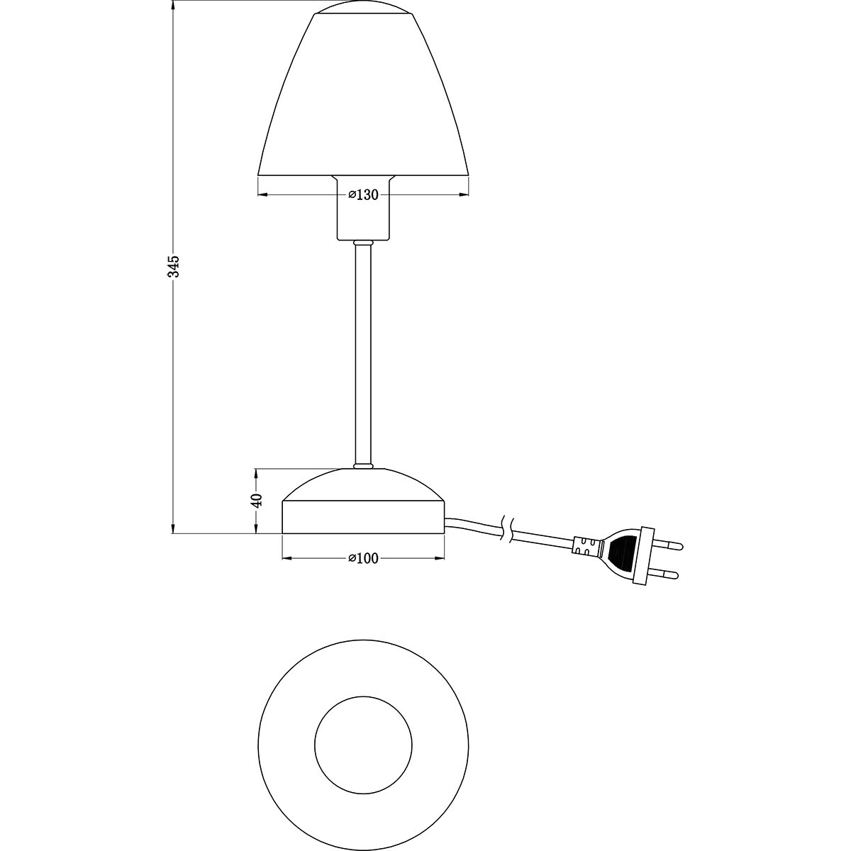 LED Tafellamp - Trion Orea - E14 Fitting - 1 lichtpunt - Mat Nikkel - Metaal - Wit Glas