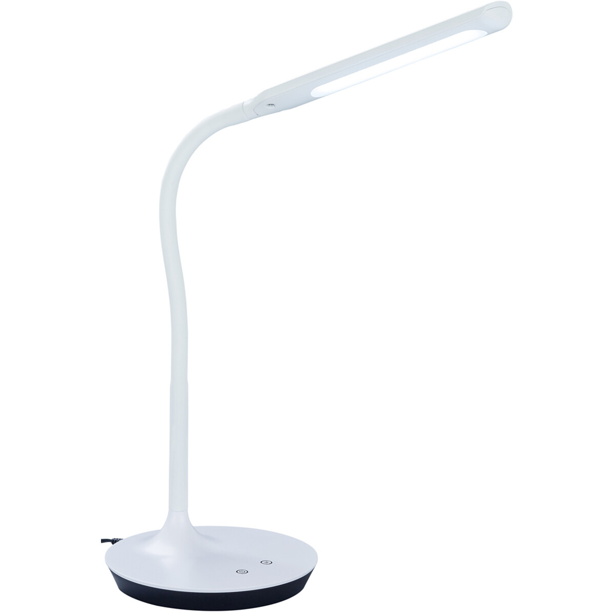 LED Bureaulamp - Trion Polina - 5W - Aanpasbare Kleur - Dimbaar - Rond - Mat Wit - Kunststof