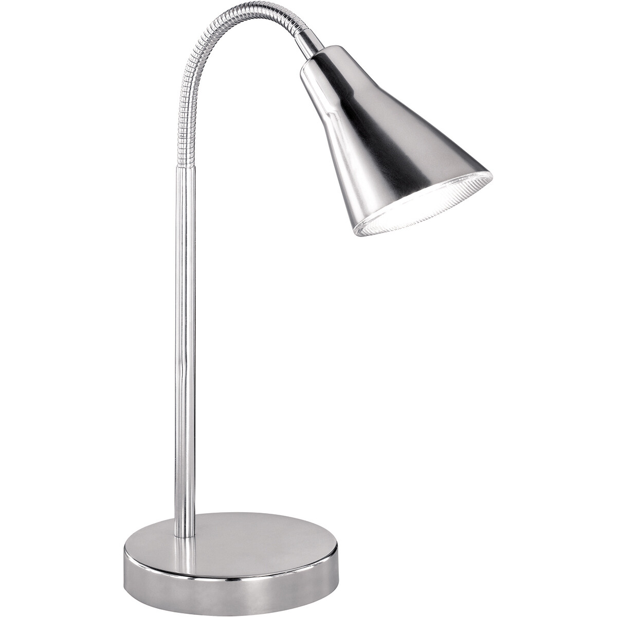 LED Bureaulamp - Trion Preta - 3W - Warm Wit 3000K - Rond - Mat Nikkel - Kunststof