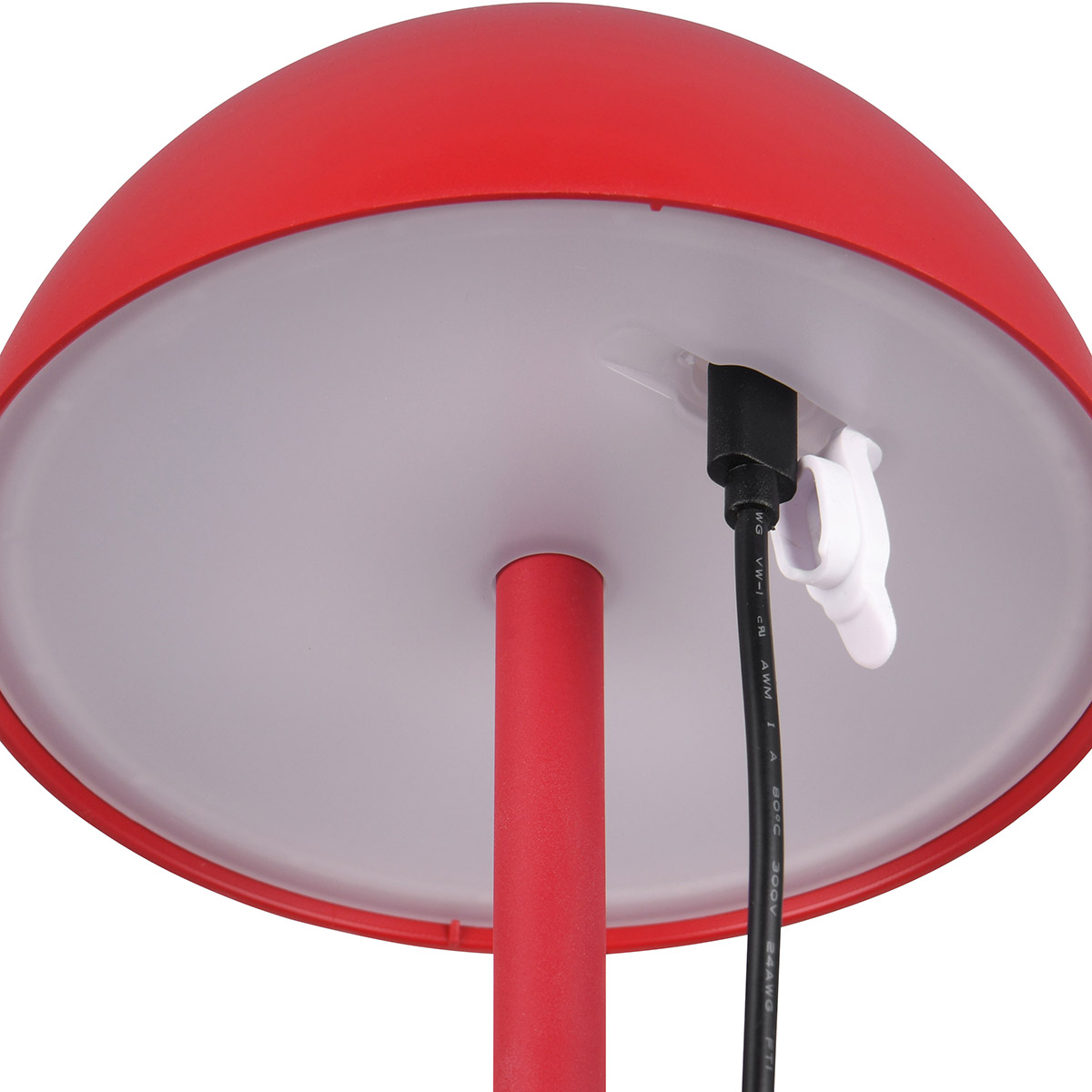 LED Tafellamp - Trion Rado - 1.7W - Warm Wit 3000K - Oplaadbare batterijen - Rood - Kunststof