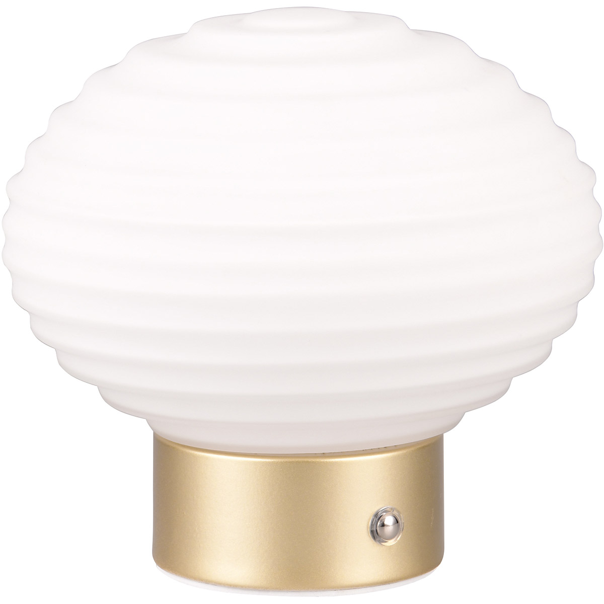 LED Tafellamp - Trion Rali - 1.5W - Warm Wit 3000K - Oplaadbare batterijen - Ovaal - Mat Messing - Metaal