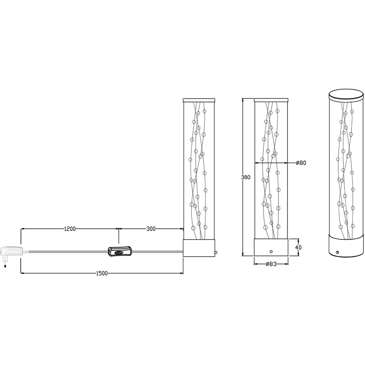 LED Tafellamp - Trion Ricardo - 1.5W - Warm Wit 3000K - RGBW - Dimbaar - Afstandsbediening - Rond - Mat Chroom - Aluminium