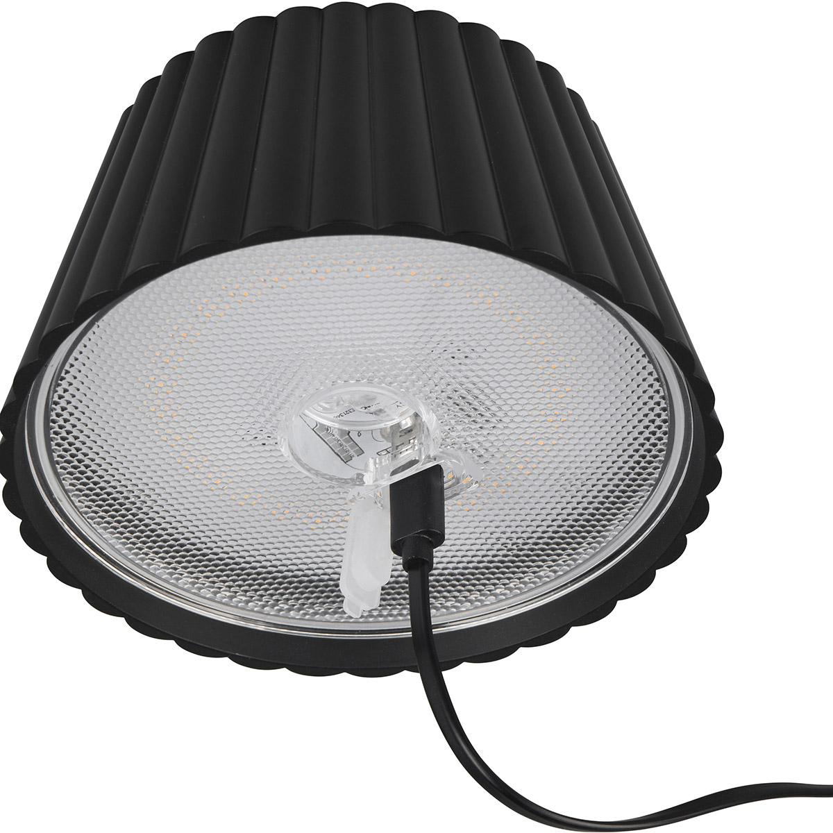 LED Tafellamp - Trion Uraz - 1.5W - Warm Wit 3000K - Oplaadbare batterijen - Mat Zwart - Metaal