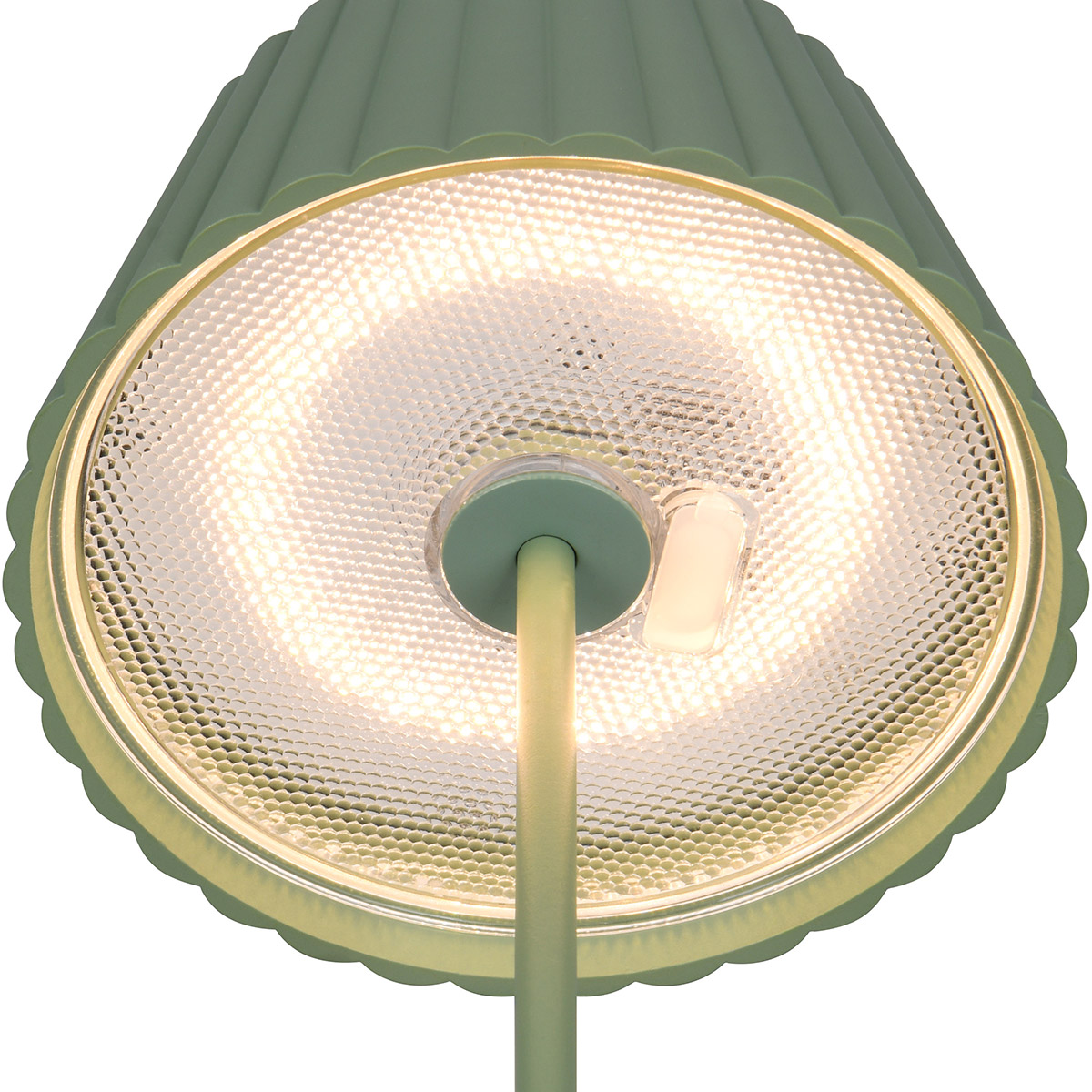 LED Tafellamp - Trion Uraz - 1.5W - Warm Wit 3000K - Oplaadbare batterijen - Pistachegroen - Metaal