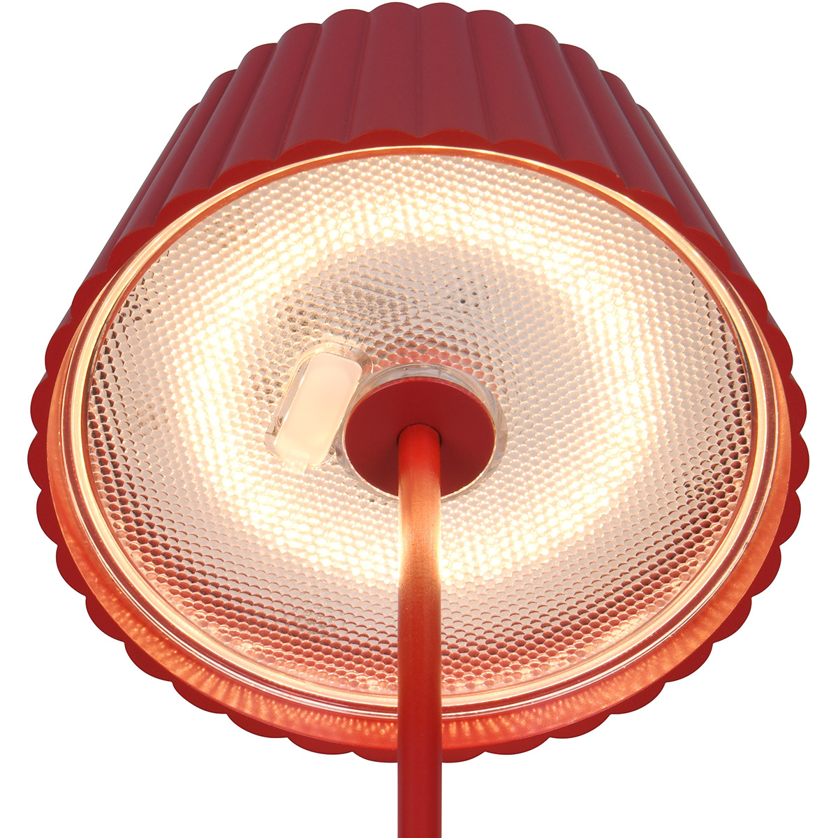 LED Tafellamp - Trion Uraz - 1.5W - Warm Wit 3000K - Oplaadbare batterijen - Rood - Metaal